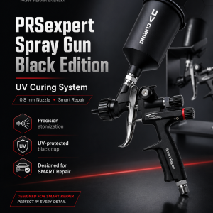 PRSexpert Spray Gun Black Edition – UV Curing System, 0.8 mm Nozzle, Smart Repair